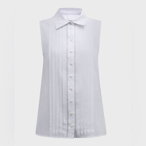 DEREK LAM - JANET SLEEVELESS TUXEDO SHIRT NWT